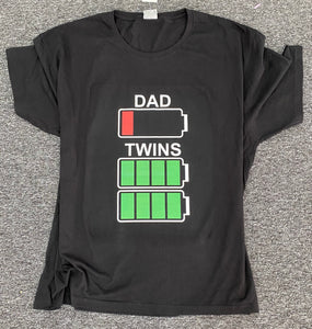 Battery twins design  t-shirt
