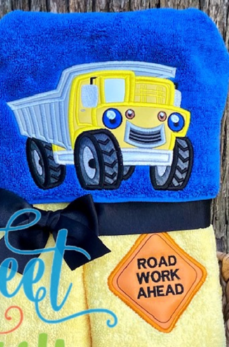 Dump Truck Hooded Towel