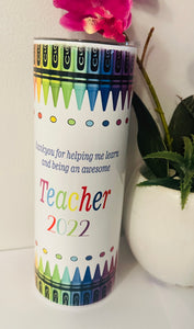 Teacher big heart tumbler