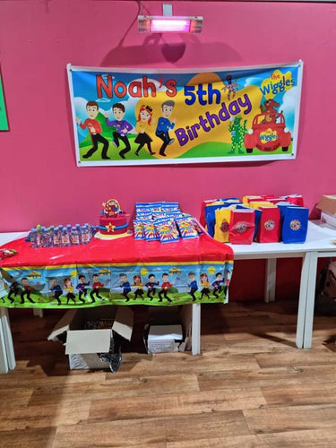 Wiggles birthday banner/backdrop