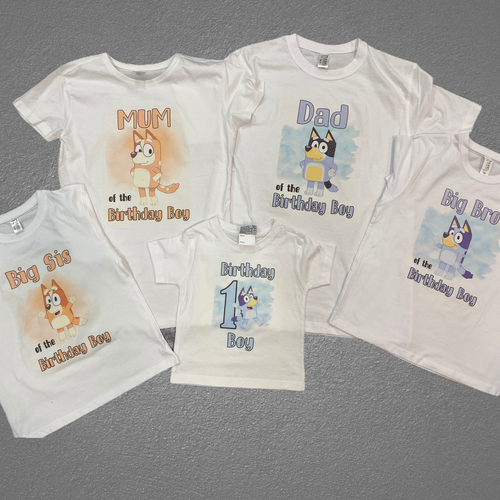 Bluey Tshirt pack Birthday/Celebration