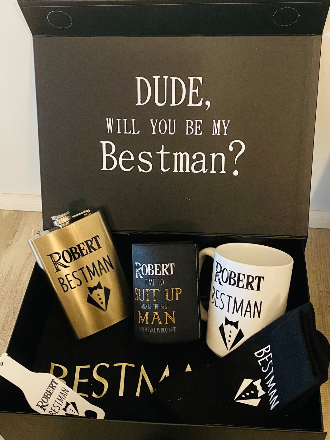 Wedding Mens  Gift Box - groom , best man