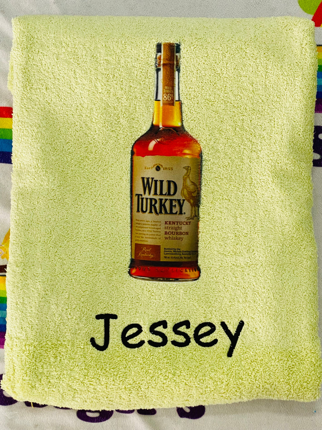 Wild turkey personalised towel set