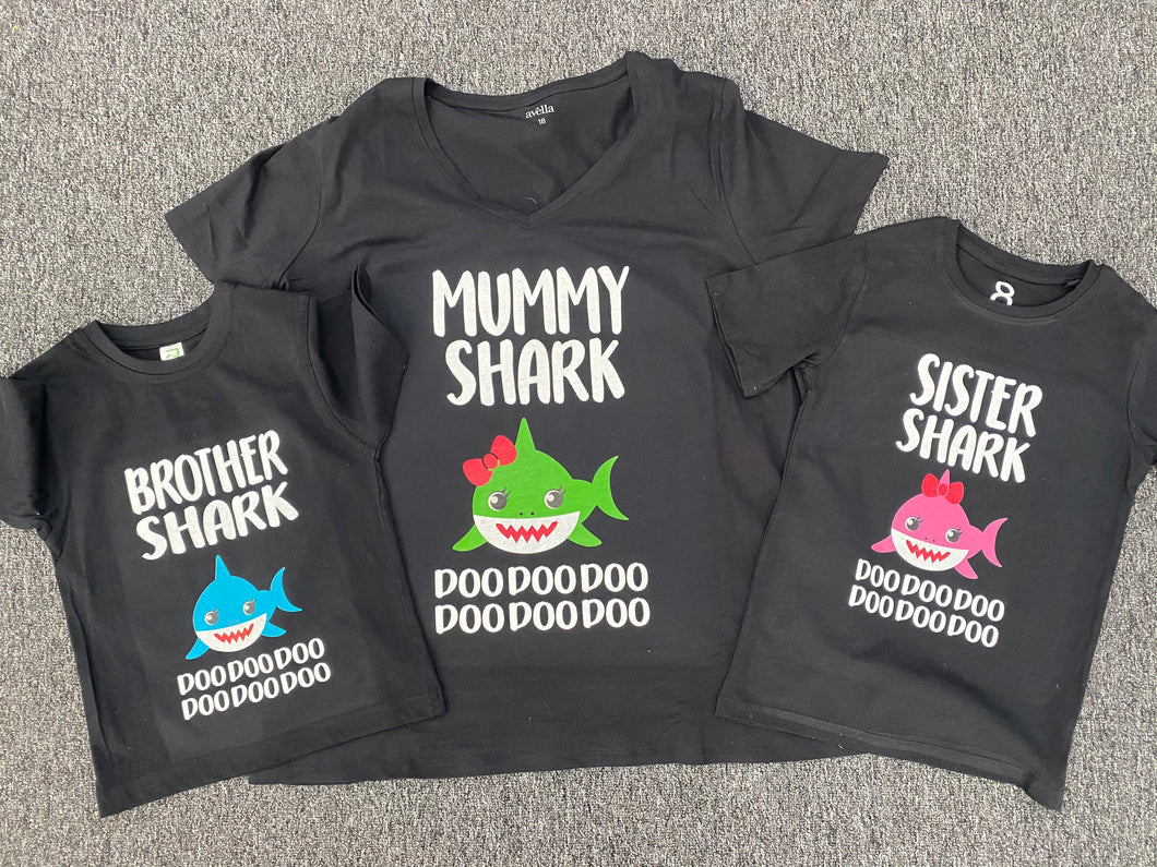 Baby shark Custom Tshirt Pack Birthday/Celebration