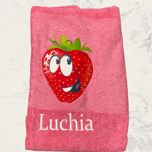 Cartoon strawberry Personalised Towel