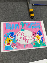 Baby shark birthday banner/backdrop