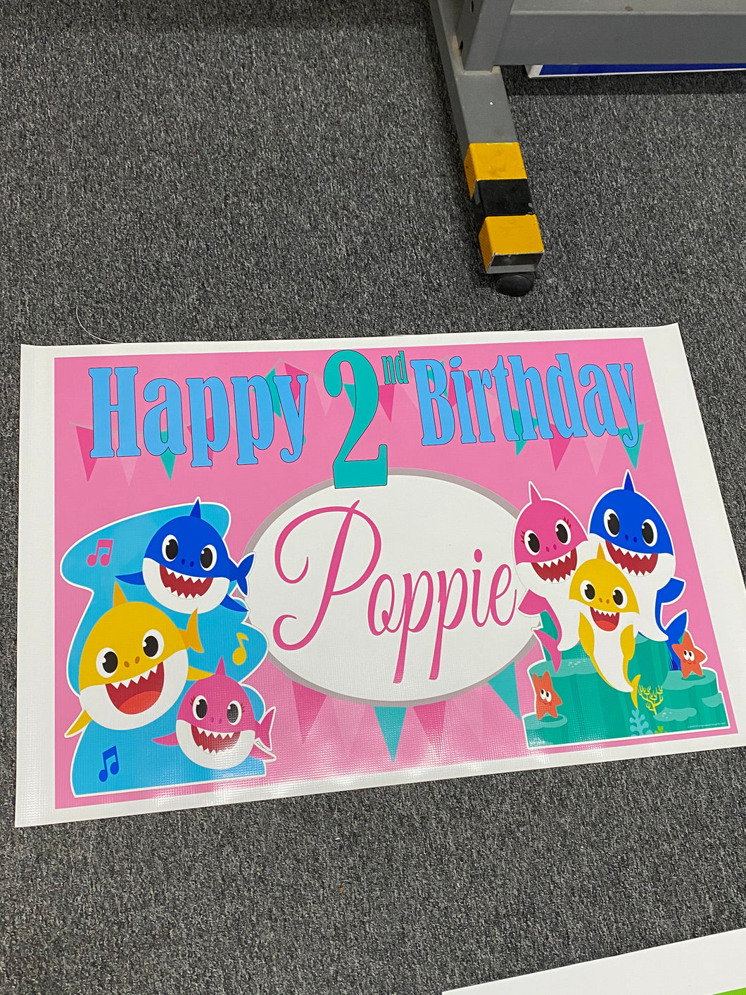 Baby shark birthday banner/backdrop