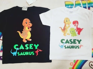 Dinosaur cartoon  birthday tshirt