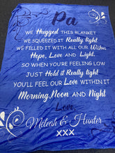 We/I Hugged Pa/Grandad  Custom Blanket