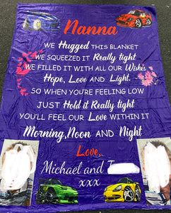 We/I Hugged  Custom Blanket