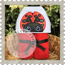 Lady Bug and bee Hooded Towel