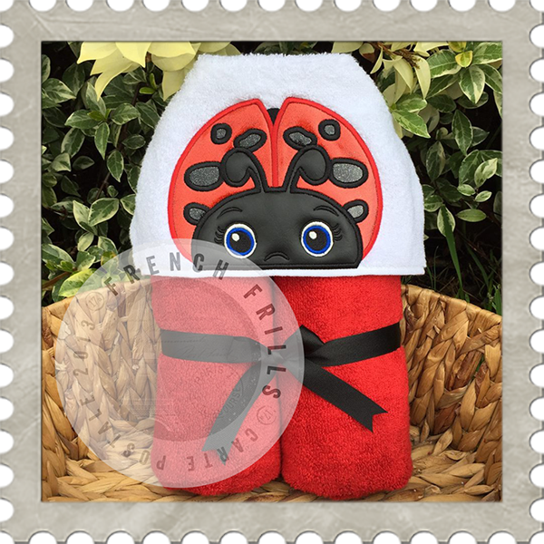Lady Bug and bee Hooded Towel