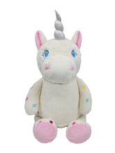 White spotty coloured Unicorn Teddy