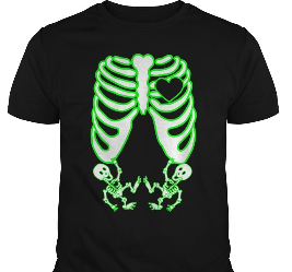Glow in the Dark Skeleton Tshirt