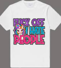 Fuck off I Hate people unicorn tshirt